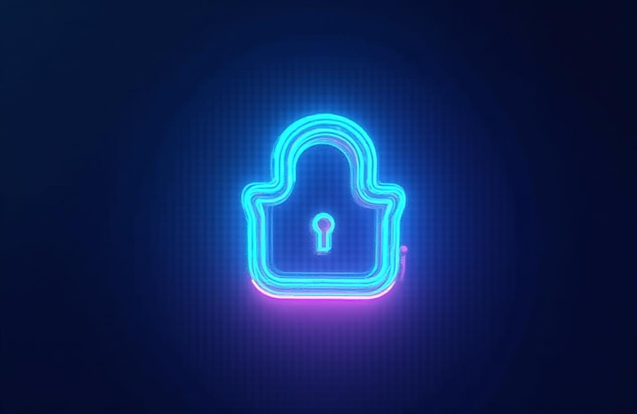 Abstrakte digitale Sicherheitsschleife